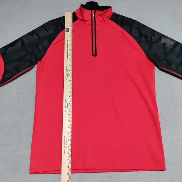 Under Armour Combine Golf Pullover Shirt 1/4 ZIP Mens Size Medium‎ Red Black NFL - Picture 13 of 15